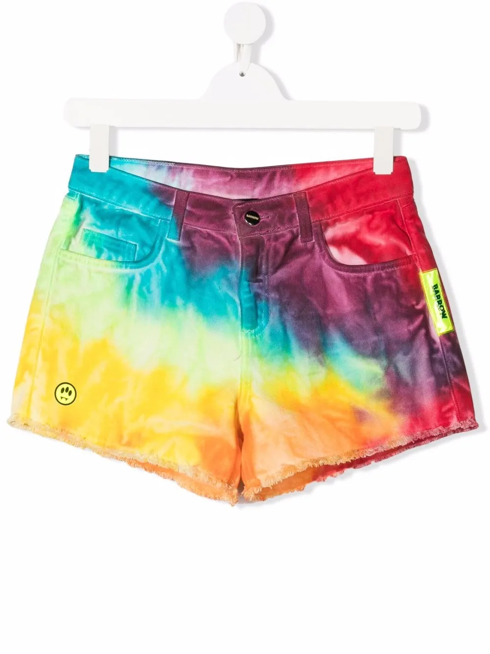 

Barrow kids shorts de mezclilla con estampado tie-dye - Rojo