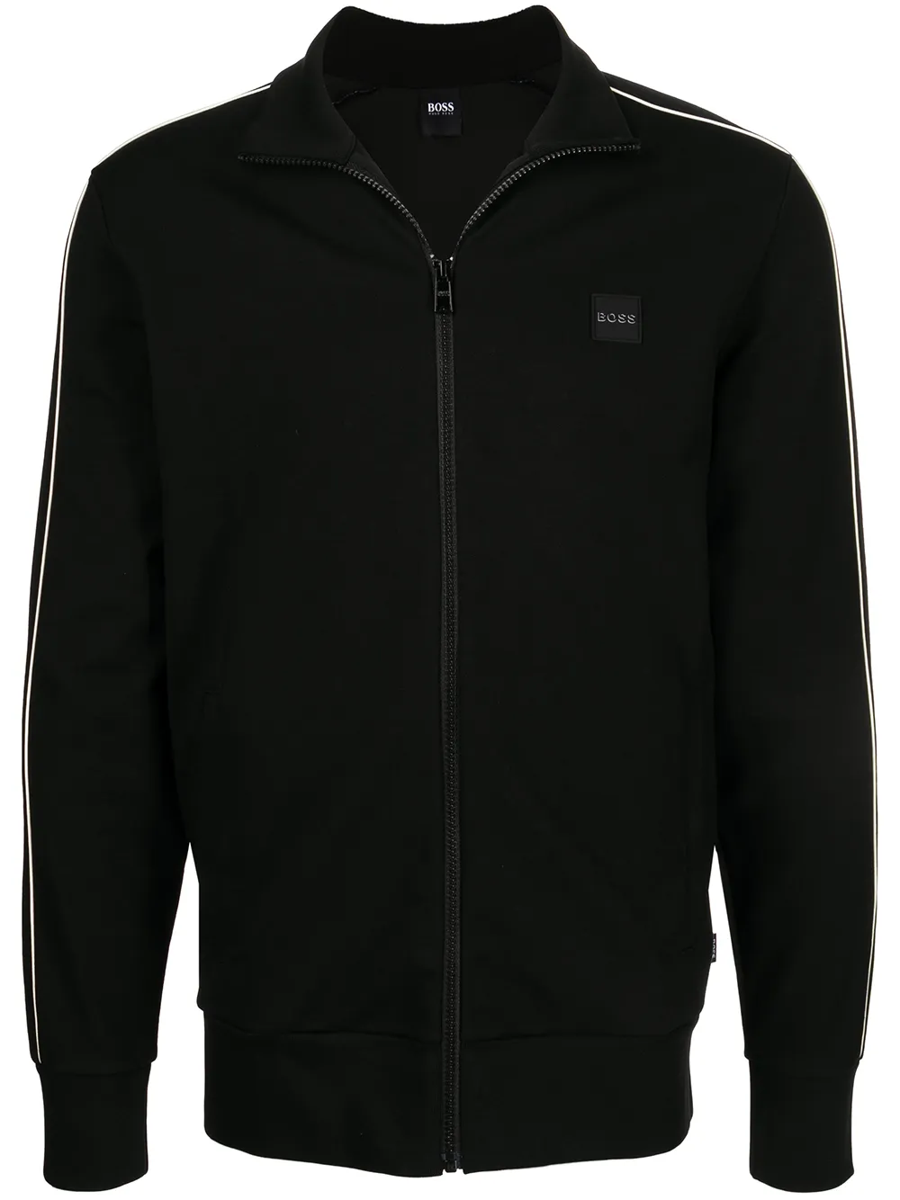 

BOSS logo-patch zip sweatshirt - Black