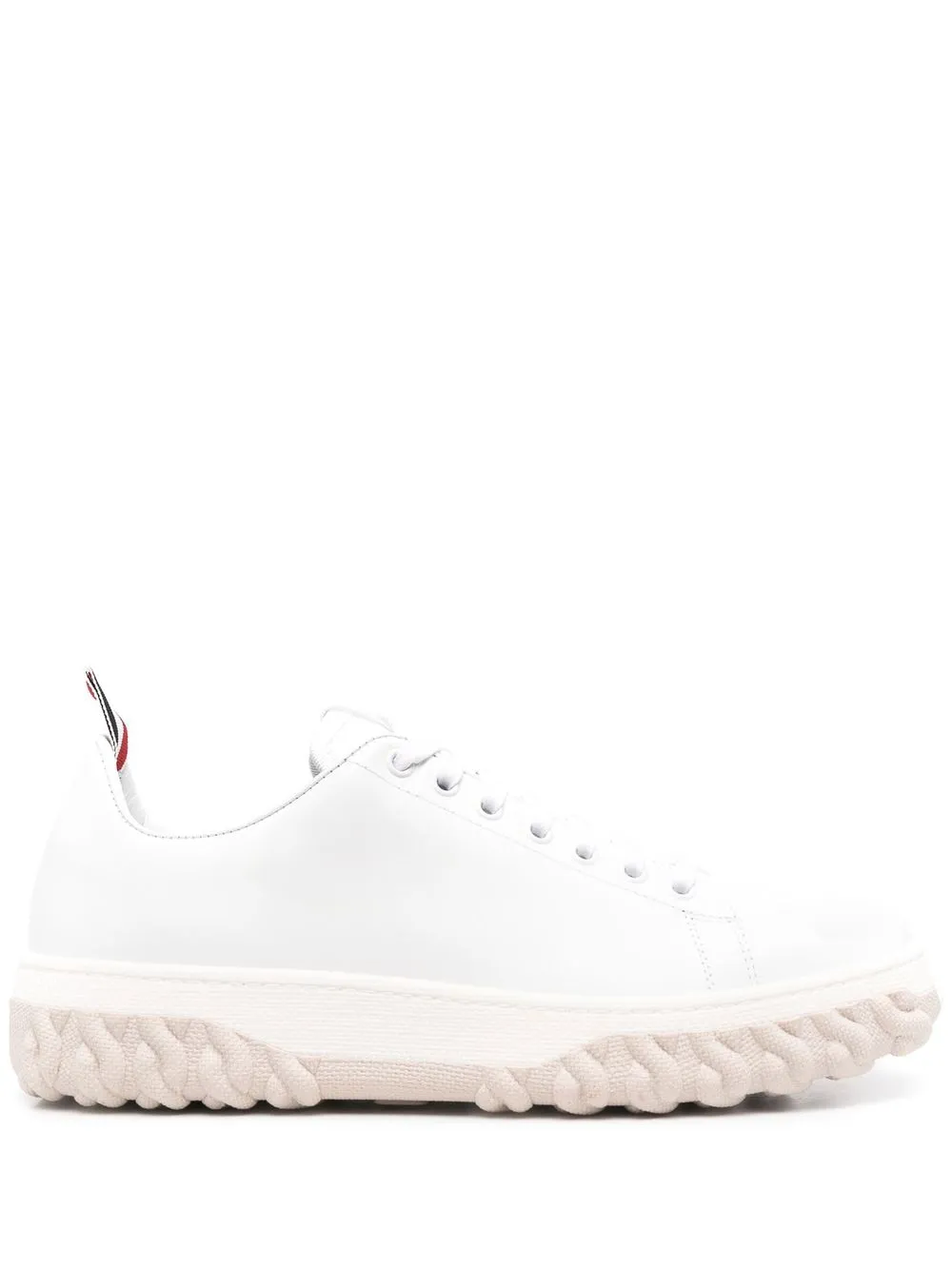 

Thom Browne tenis bajos Court - Blanco