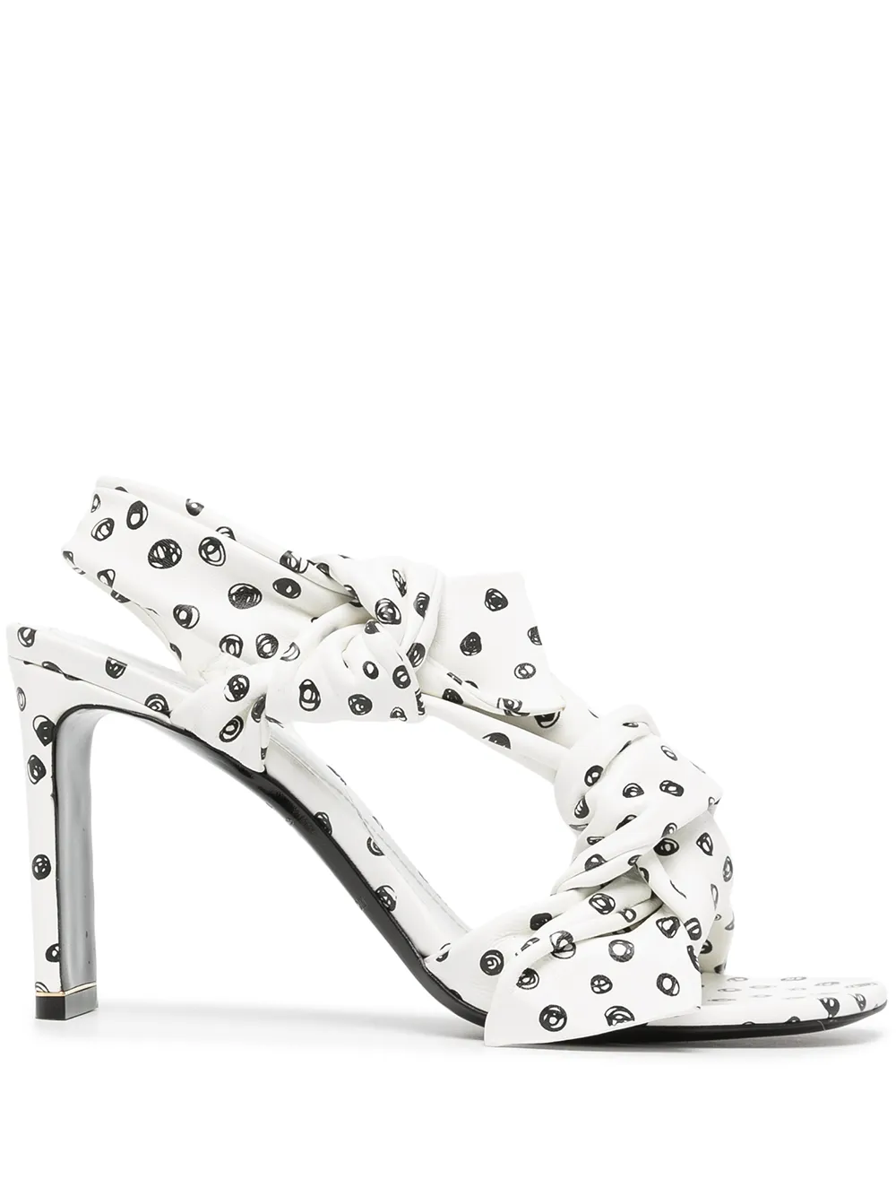 

Nicholas Kirkwood sandalias TWIST TIE estampadas - Blanco