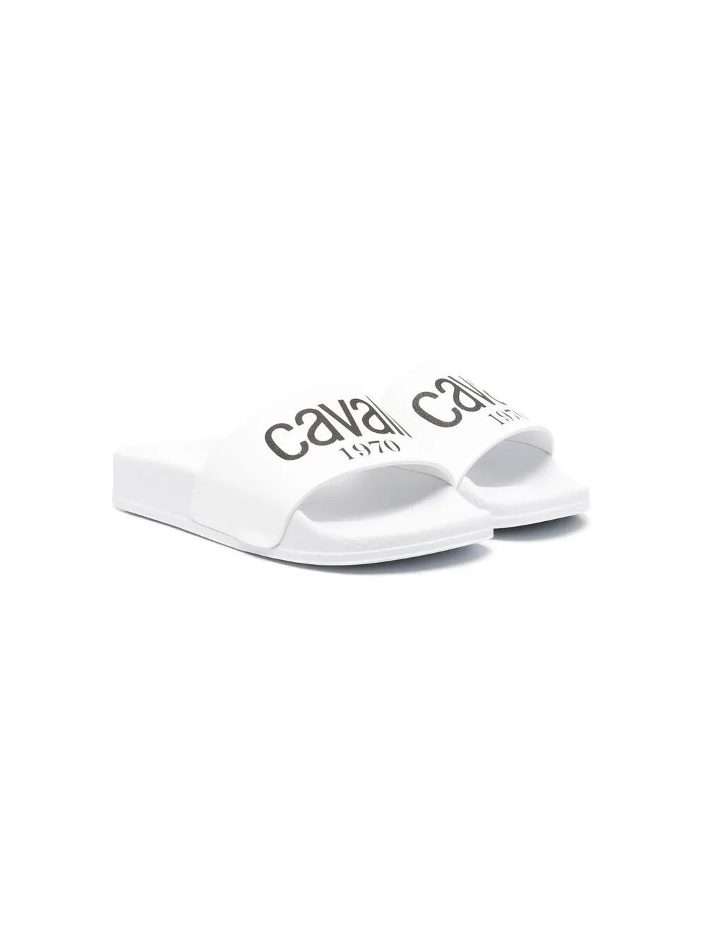 

Roberto Cavalli Junior flip flops con logo 1970 - Blanco