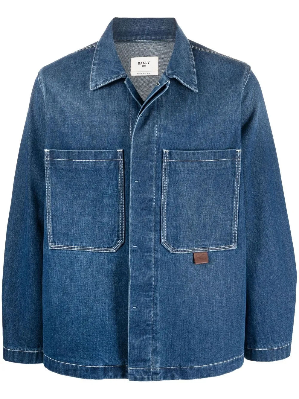 

Bally logo-print denim jacket - Blue