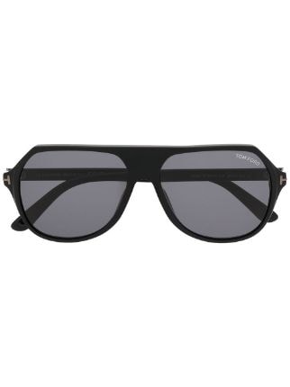 TOM FORD Eyewear Logo Tinted Pilot Sunglasses - Farfetch