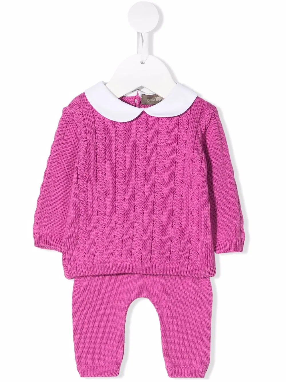 

Little Bear conjunto tejido con pantalones - Rosado