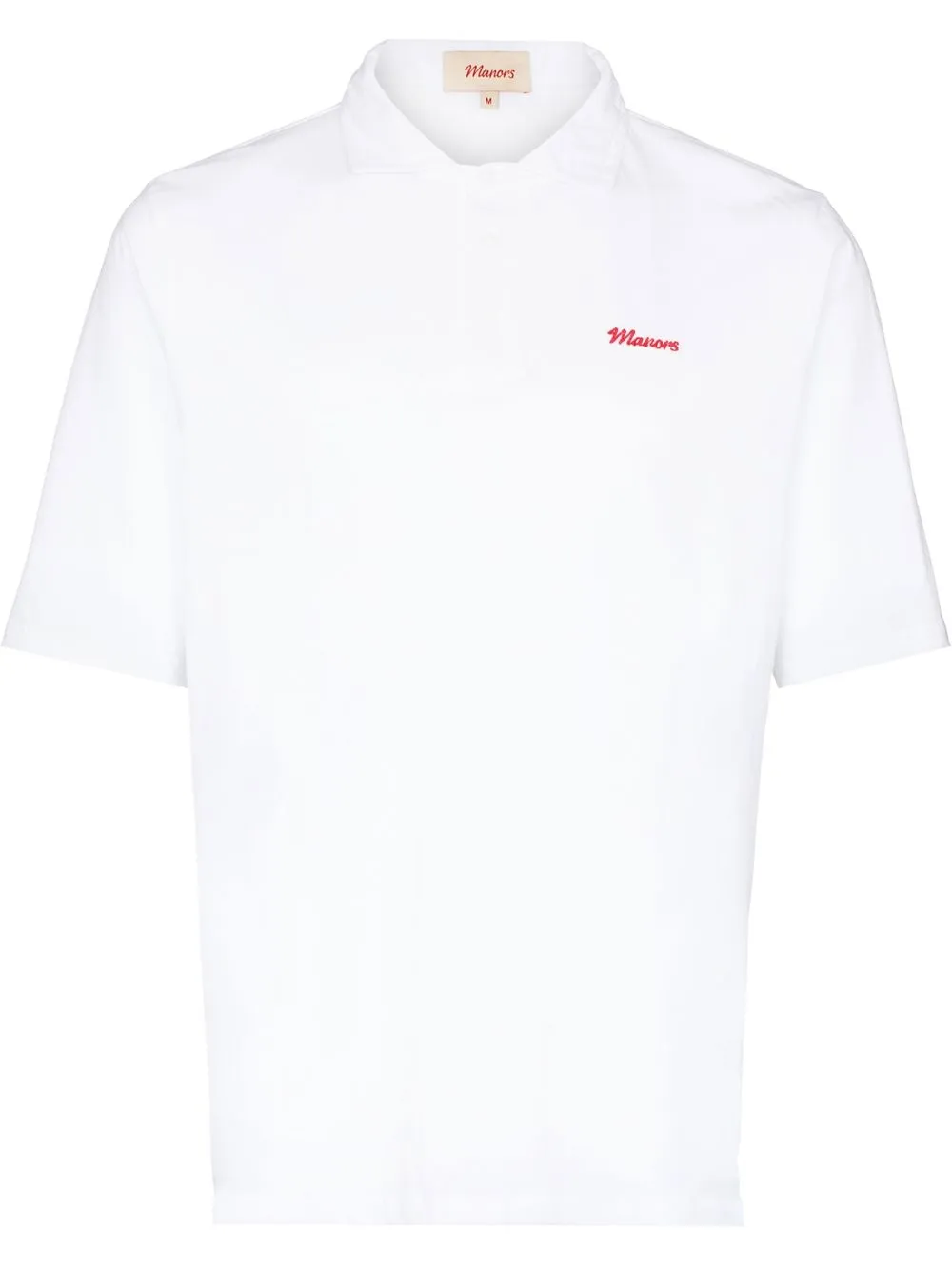 

Manors Golf embroidered-logo polo shirt - White