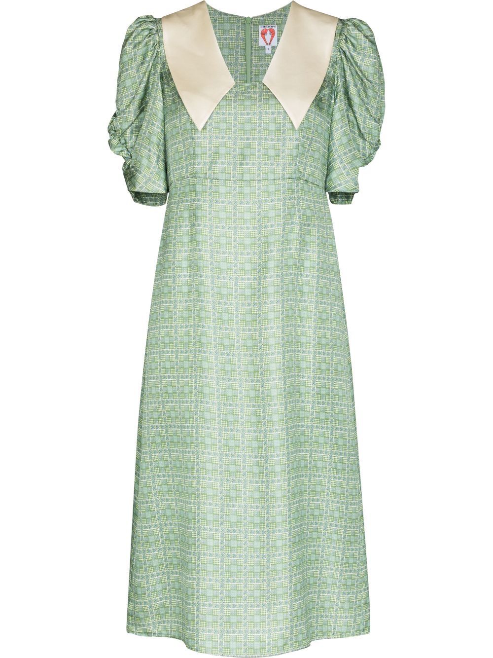 

Shrimps vestido midi con mangas farol - Verde