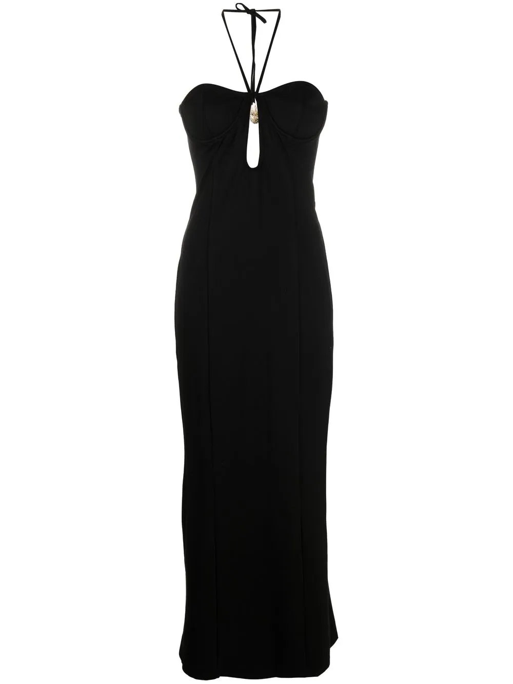 STAUD BARDOT MIDI HALTER DRESS