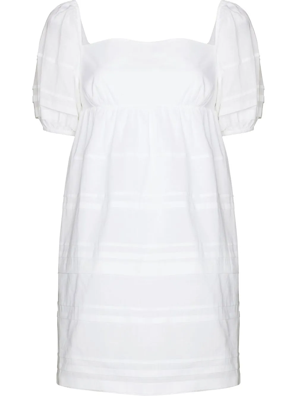 

STAUD vestido midi con cuello cuadrado - Blanco