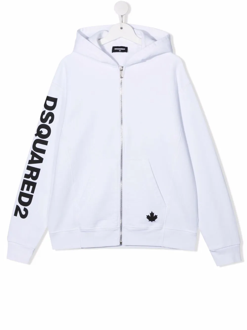 

Dsquared2 Kids TEEN logo-sleeve zip-up hoodie - White