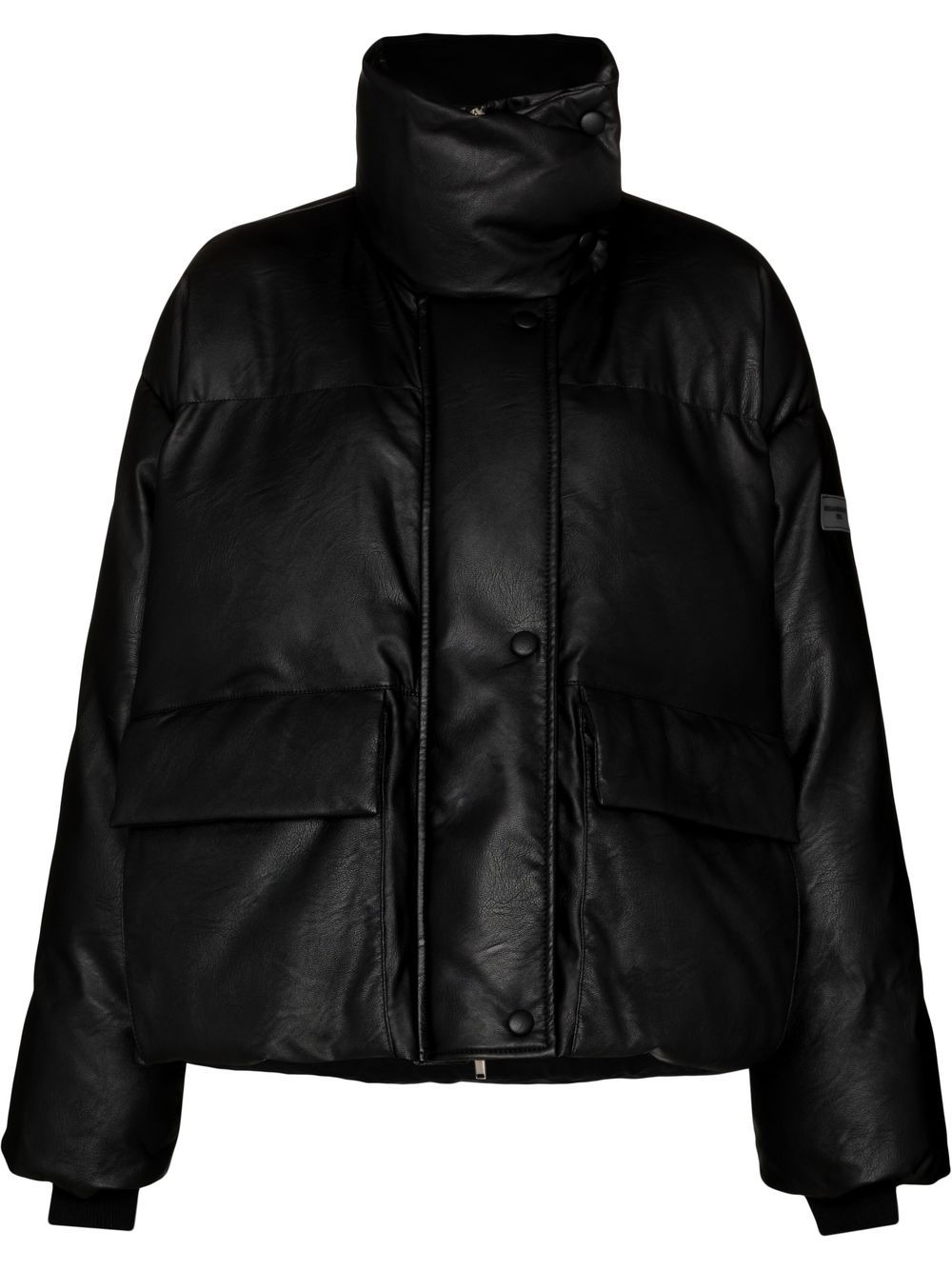 Stella McCartney polished-finish padded coat – Black