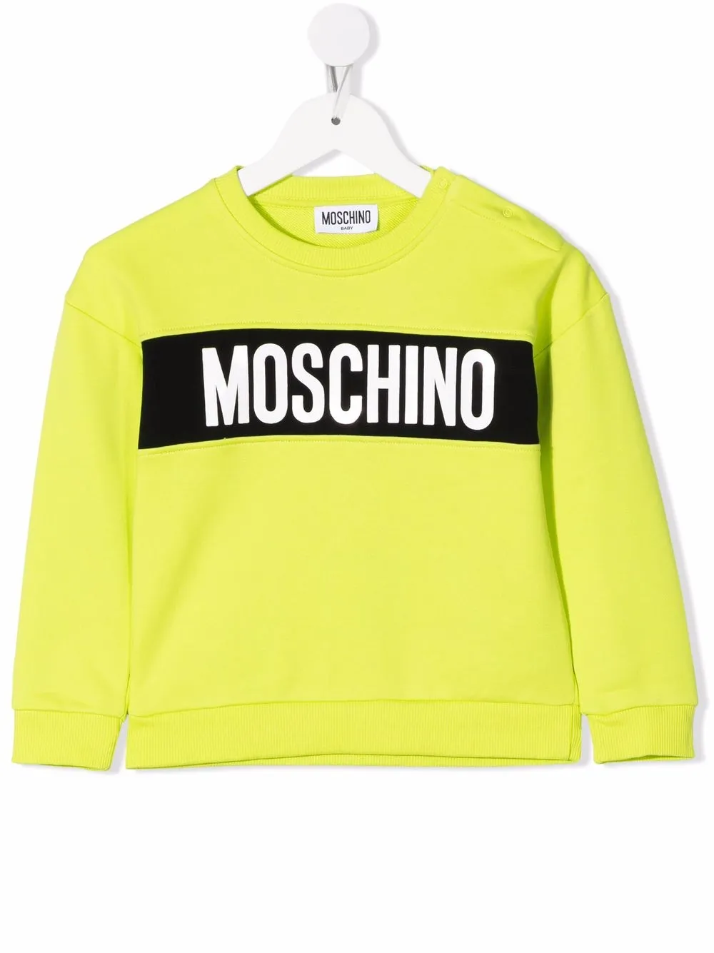 

Moschino Kids logo-print cotton jumper - Green