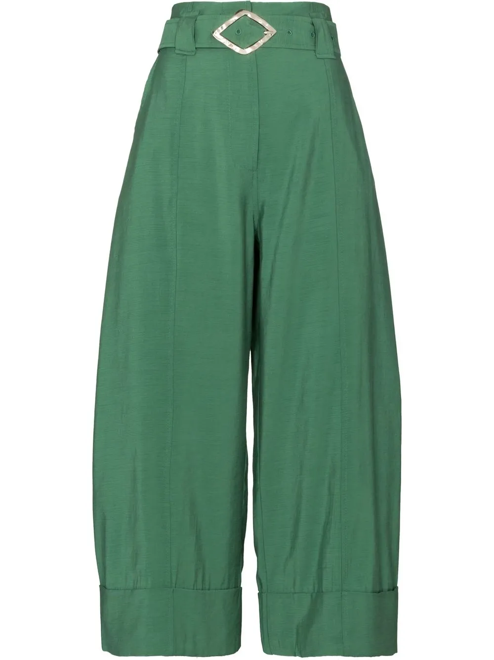 

GANNI pantalones capri anchos - Verde