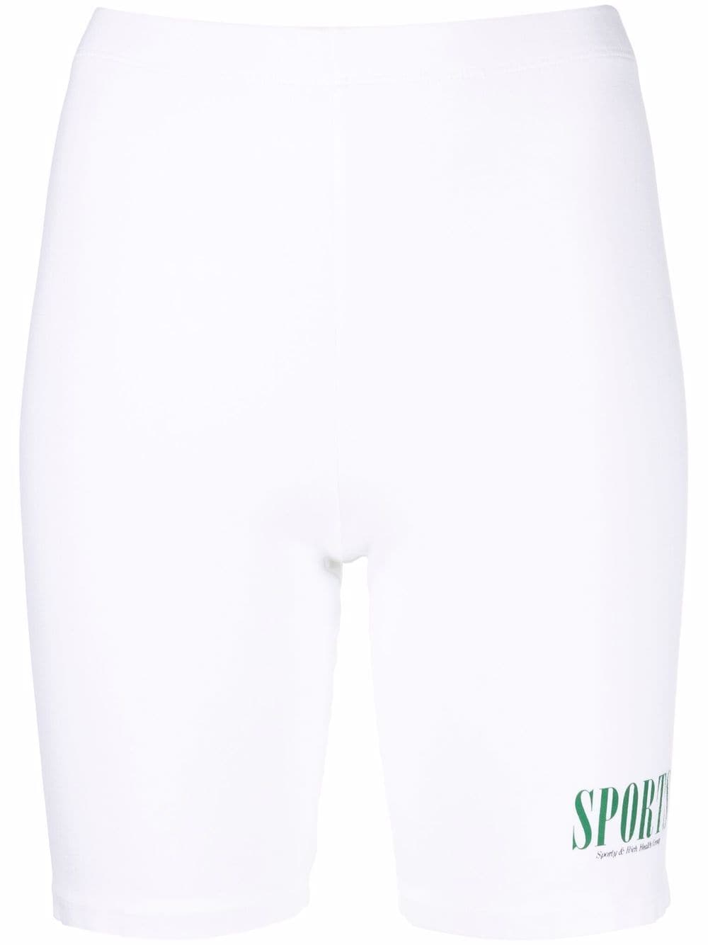 Image 1 of Sporty & Rich logo-print cycling shorts