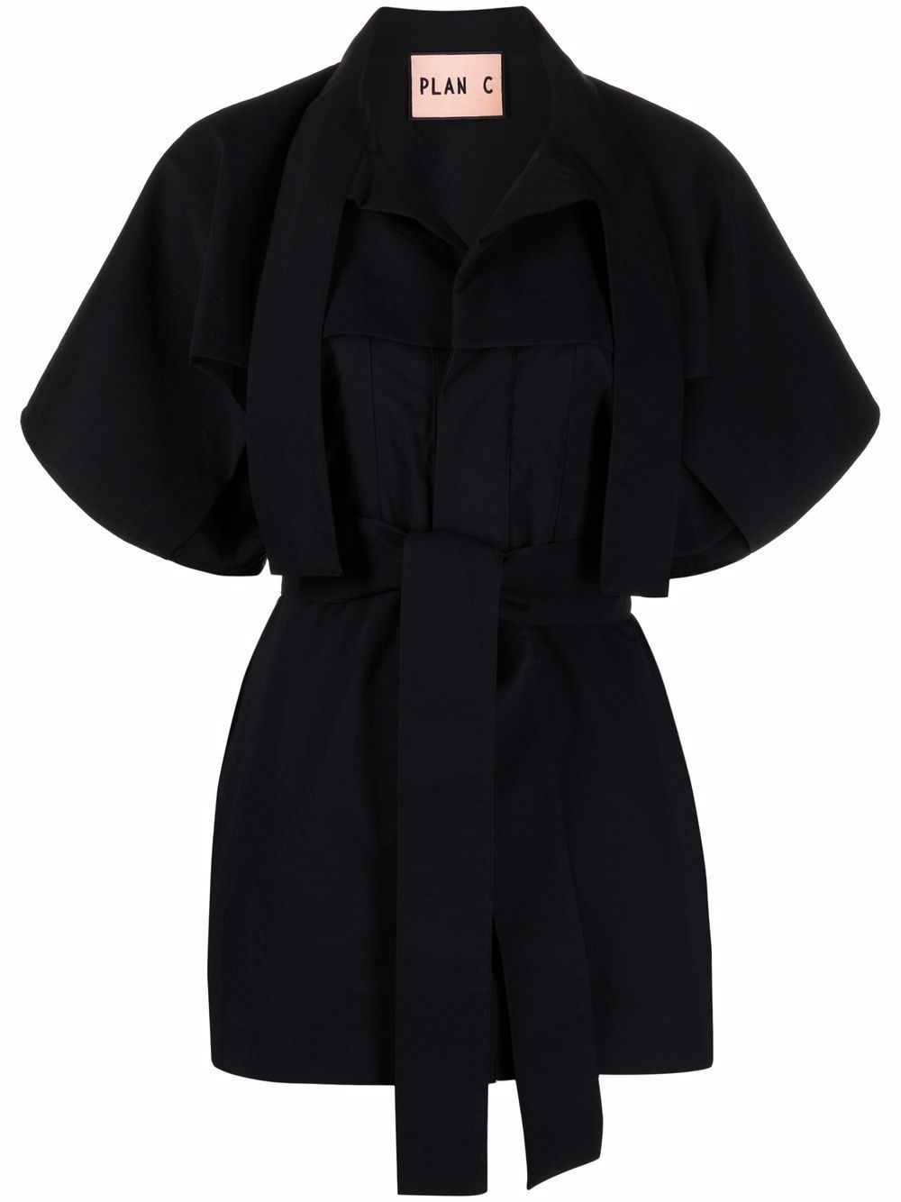 Shop Plan C front-cape tunic blouse with Express Delivery - FARFETCH