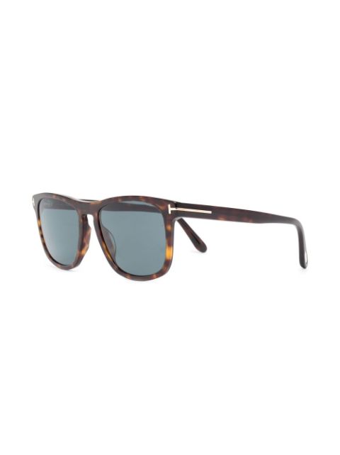 Shop TOM FORD Eyewear tortoiseshell-effect square sunglasses with ...