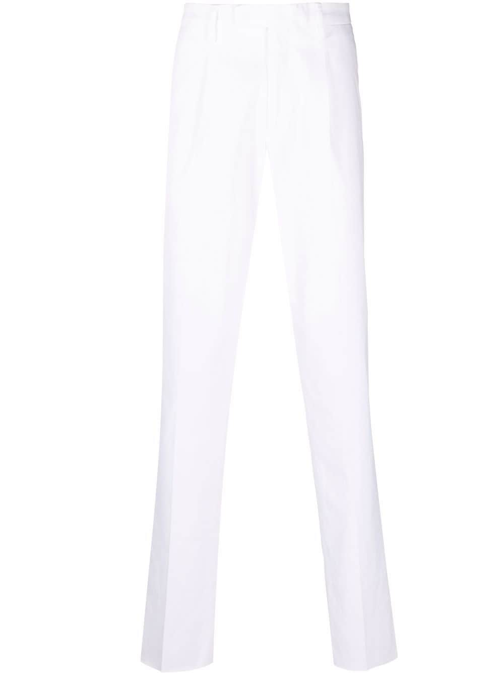 boglioli pantalon de costume à coupe droite - blanc