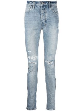 Ksubi logo-print Distressed skinny-cut Jeans - Farfetch