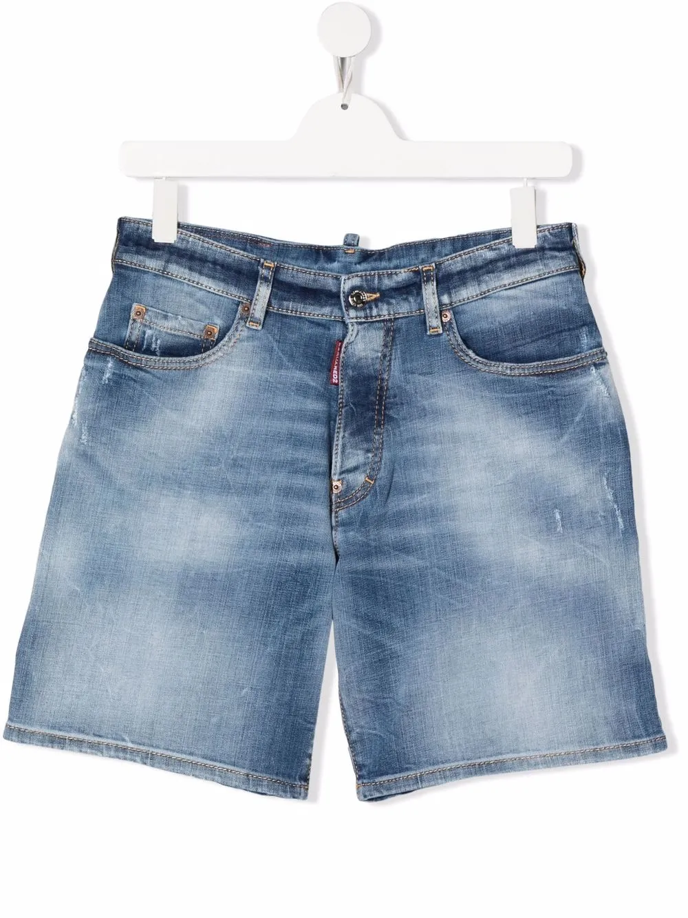 

Dsquared2 Kids shorts de mezclilla con efecto capitonado - Azul