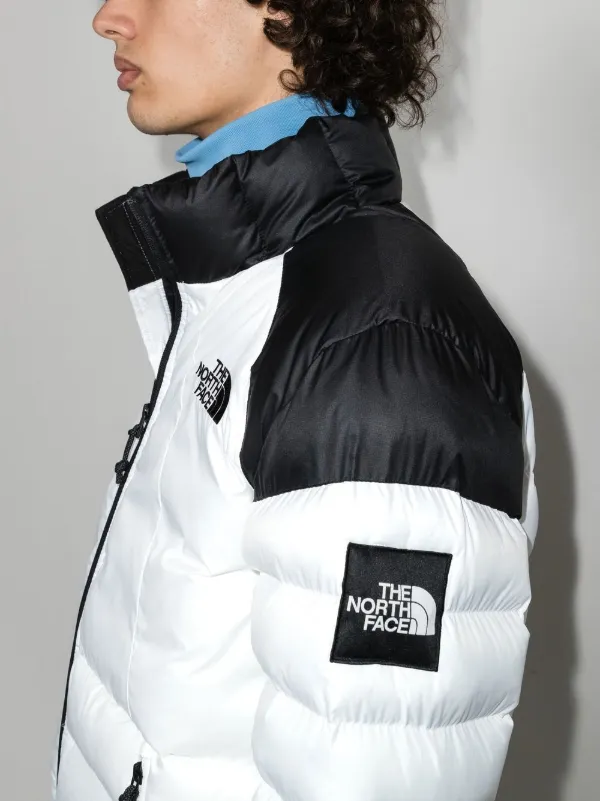 the north face panel padded jacket grey