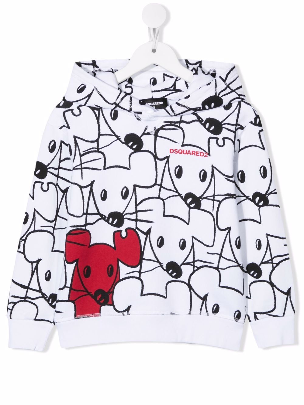 

Dsquared2 Kids hoodie con ratón estampado - Blanco