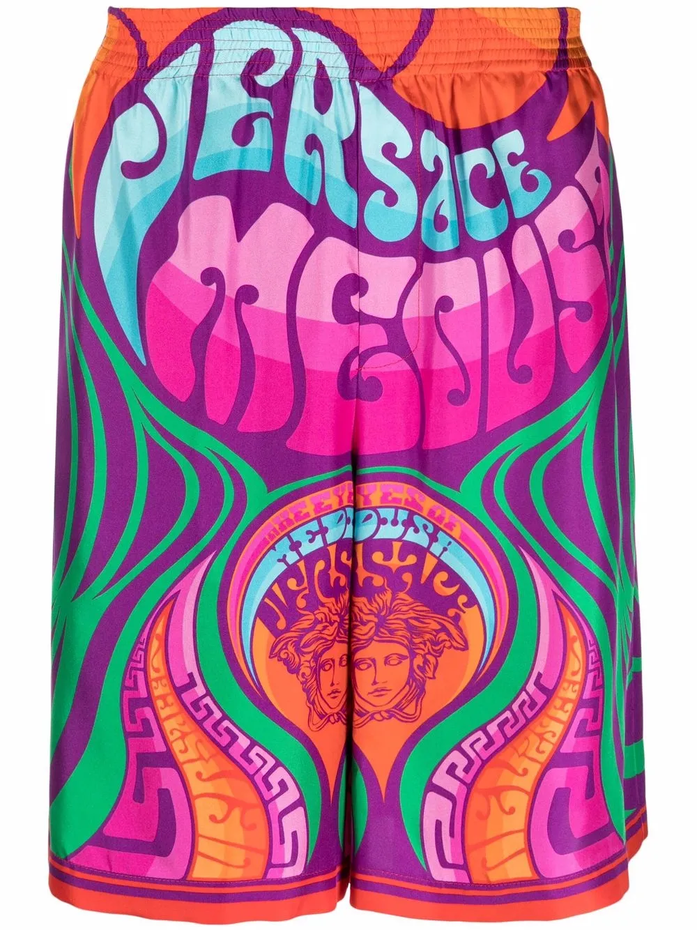 

Versace shorts con motivo psicodélico - Naranja
