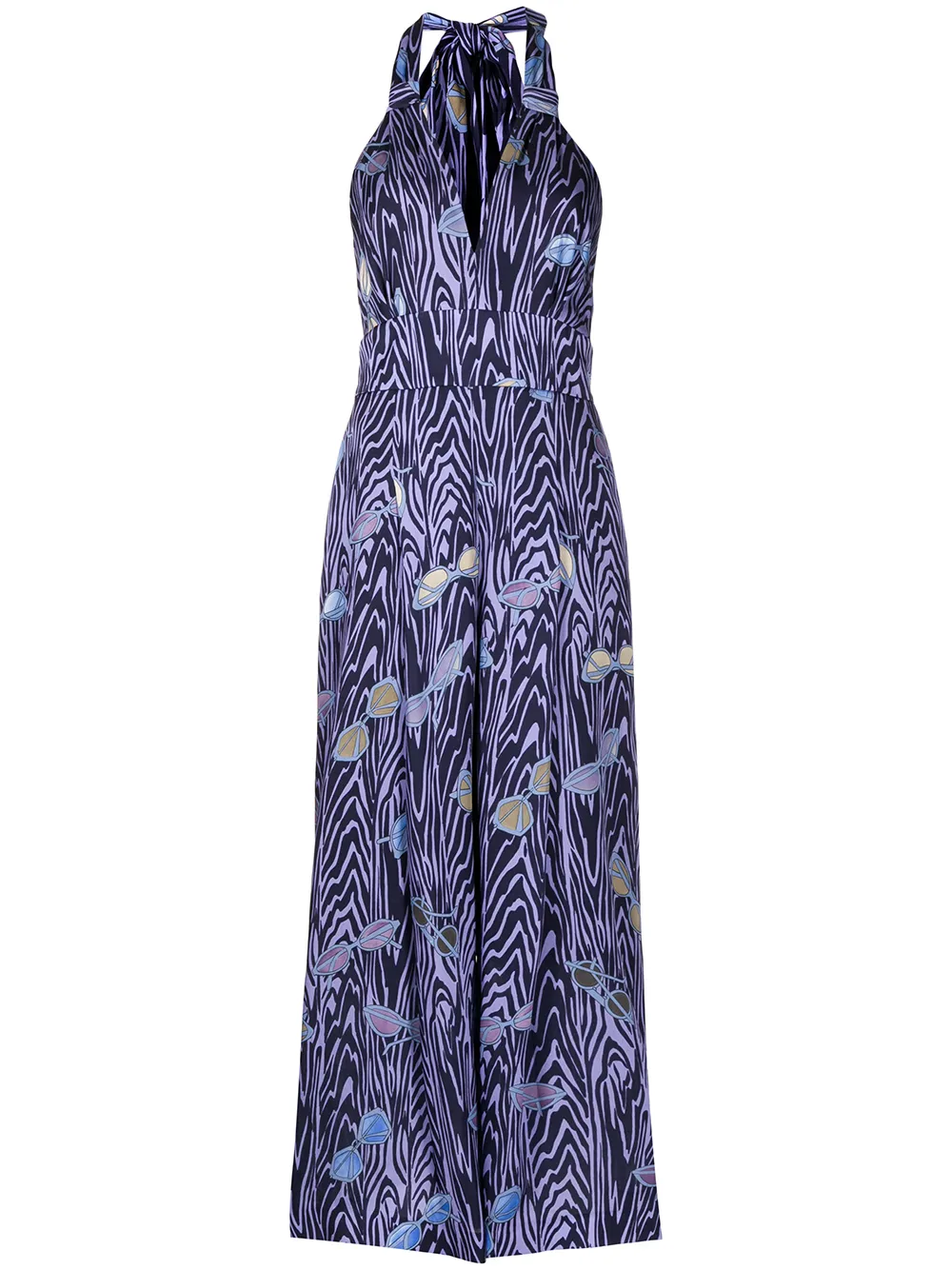 

Temperley London Cateye-print jumpsuit - Purple