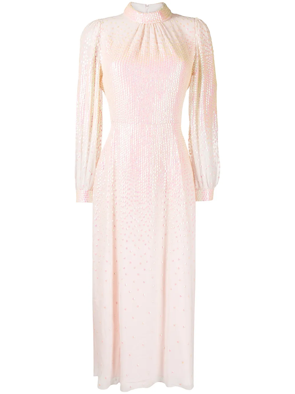 

Temperley London iridescent-effect maxi dress - Pink