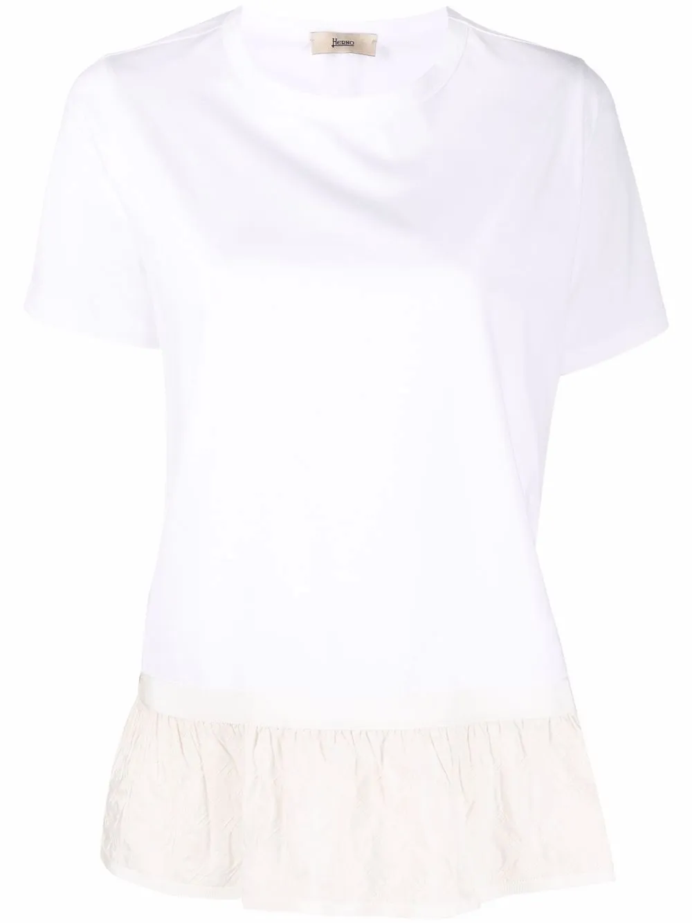 

Herno ruffled-hem T-shirt - White