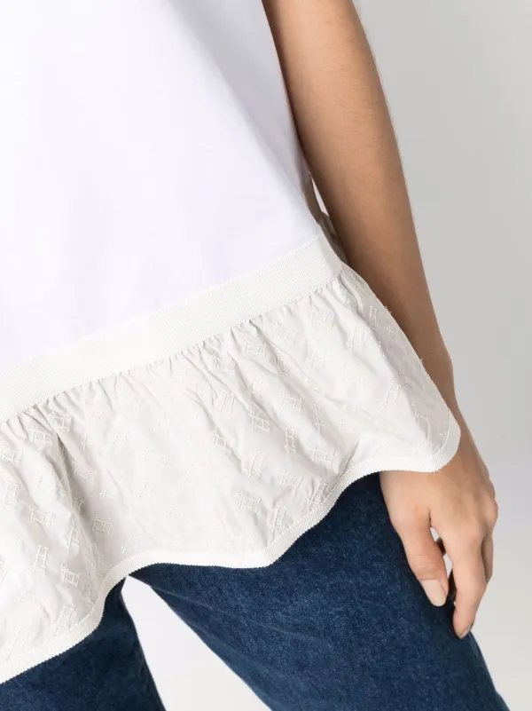 HERNOラッフル Tシャツ Herno ruffled-hem T-shirt | White | FARFETCH
