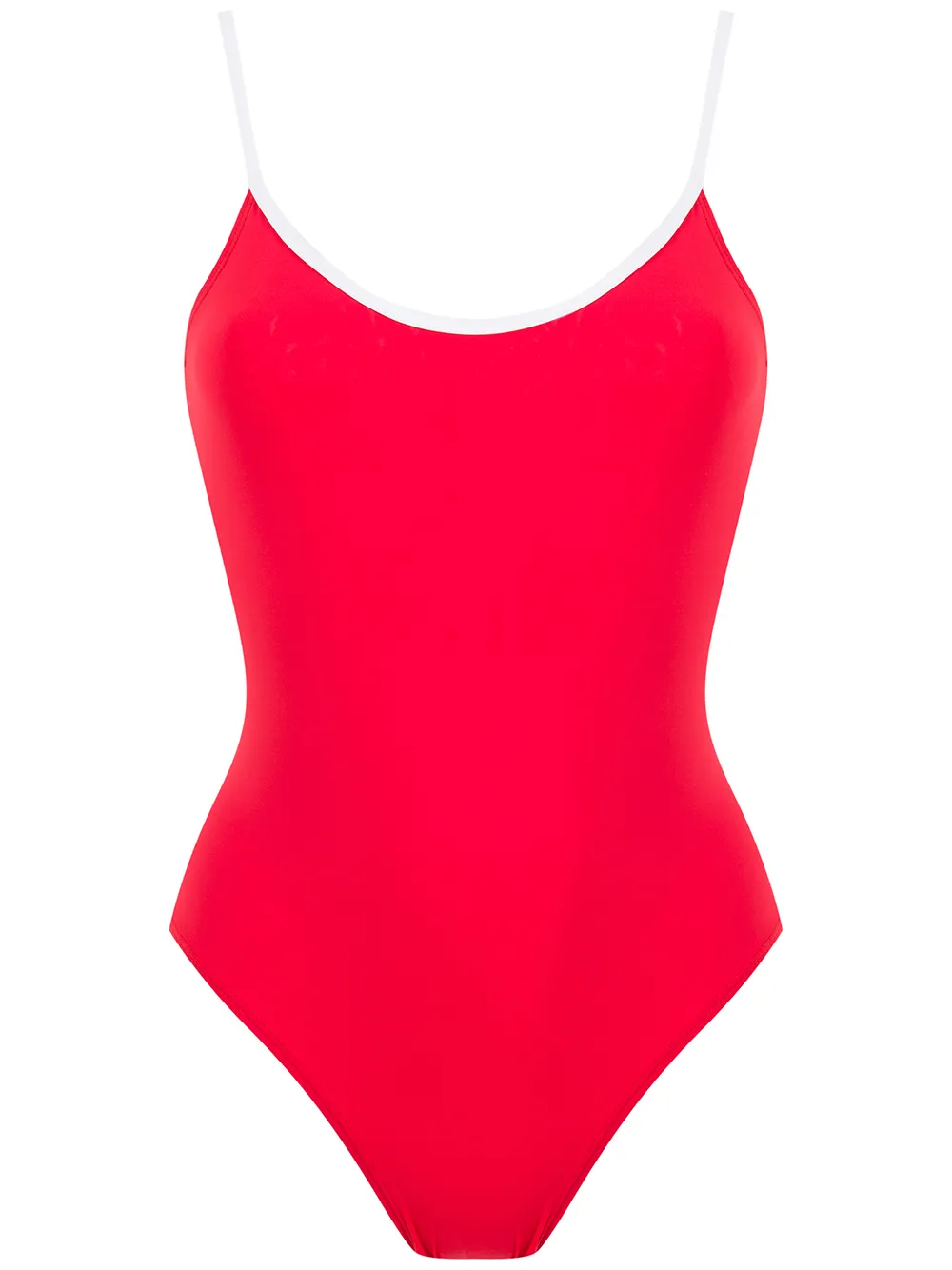 

Osklen two-tone criss-cross swimsuit - Red