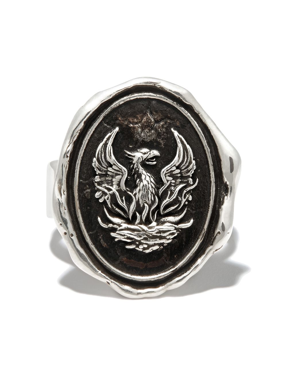 Shop Pyrrha Sterling Silver Fire Within Signet Ring In Silber
