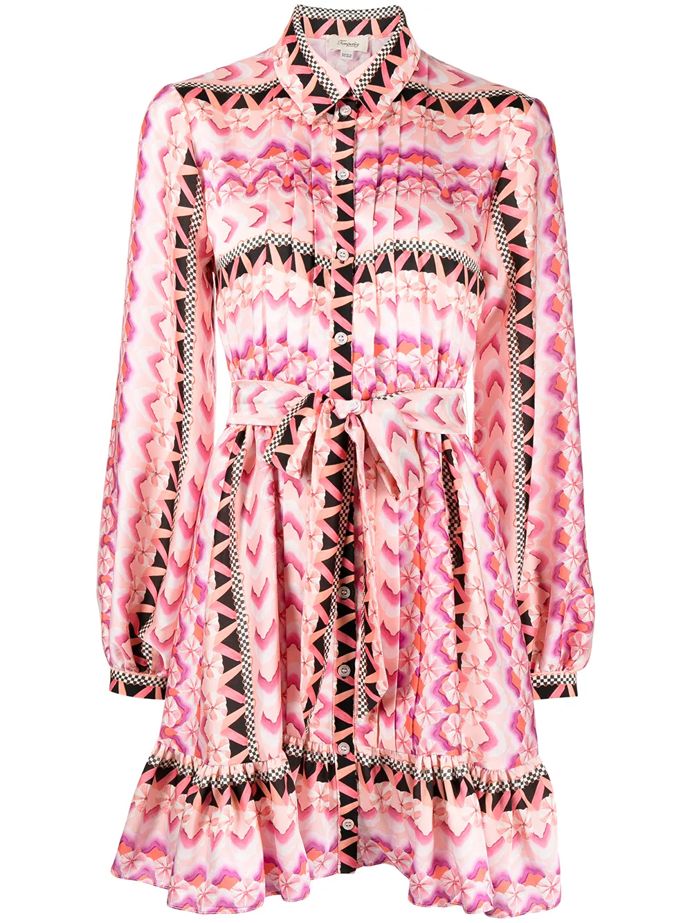 

Temperley London vestido midi con moño - Rosado