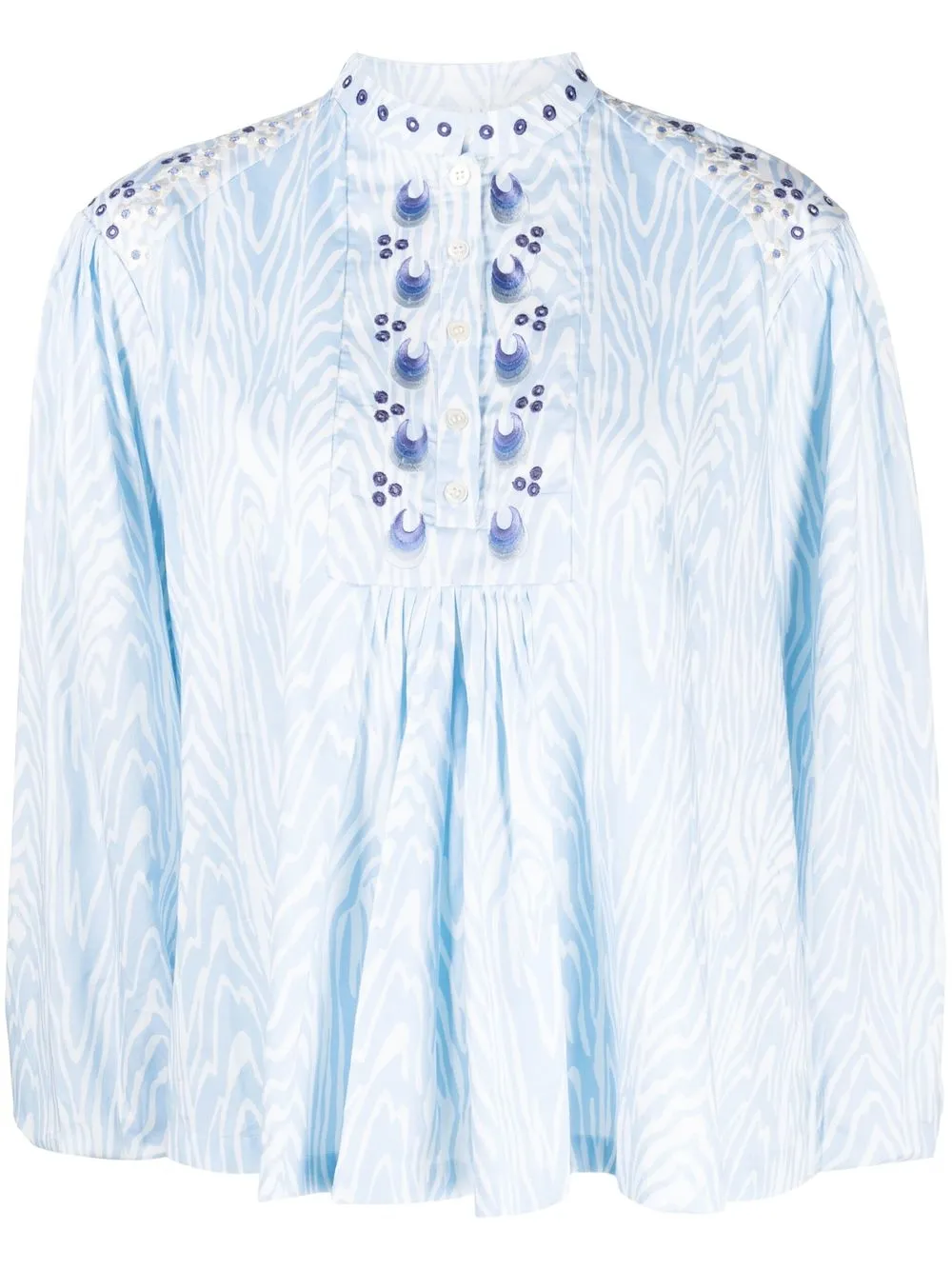 

Temperley London blusa con estampado Valerie - Azul