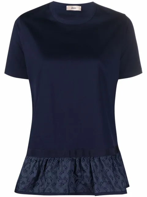 Herno ruffled-hem T-shirt