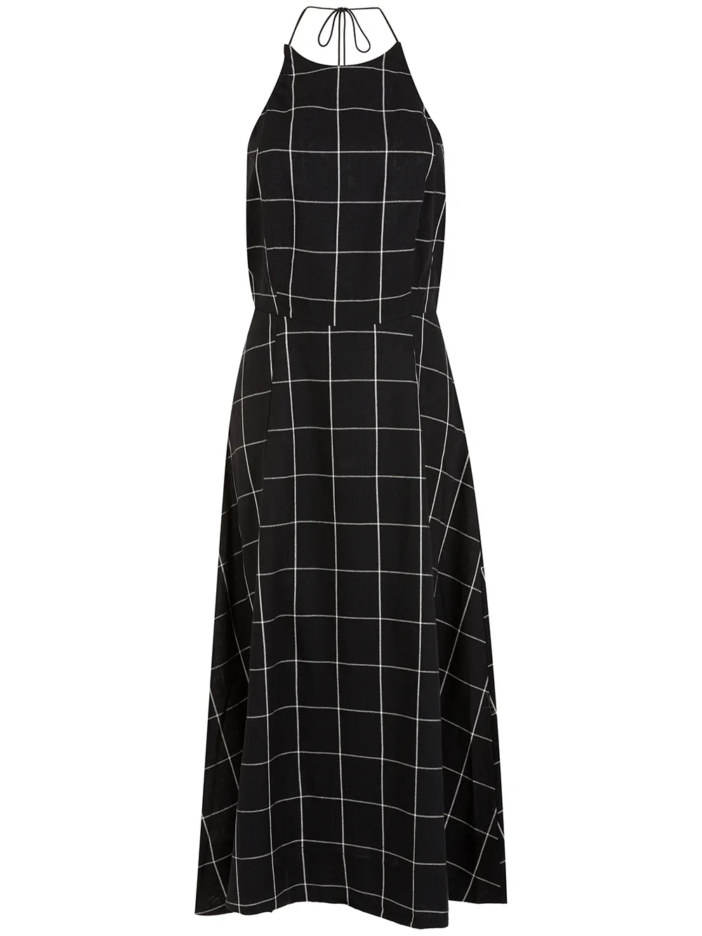 

Osklen check print halter-neck dress - Black