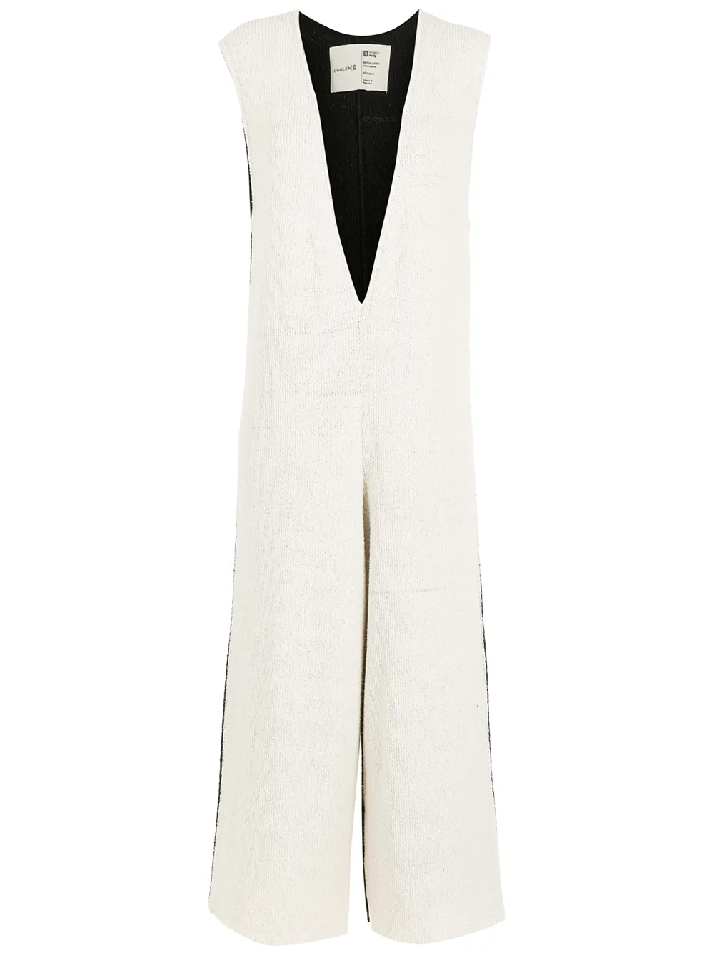 

Osklen V-neck two-tone jumpsuit - Black