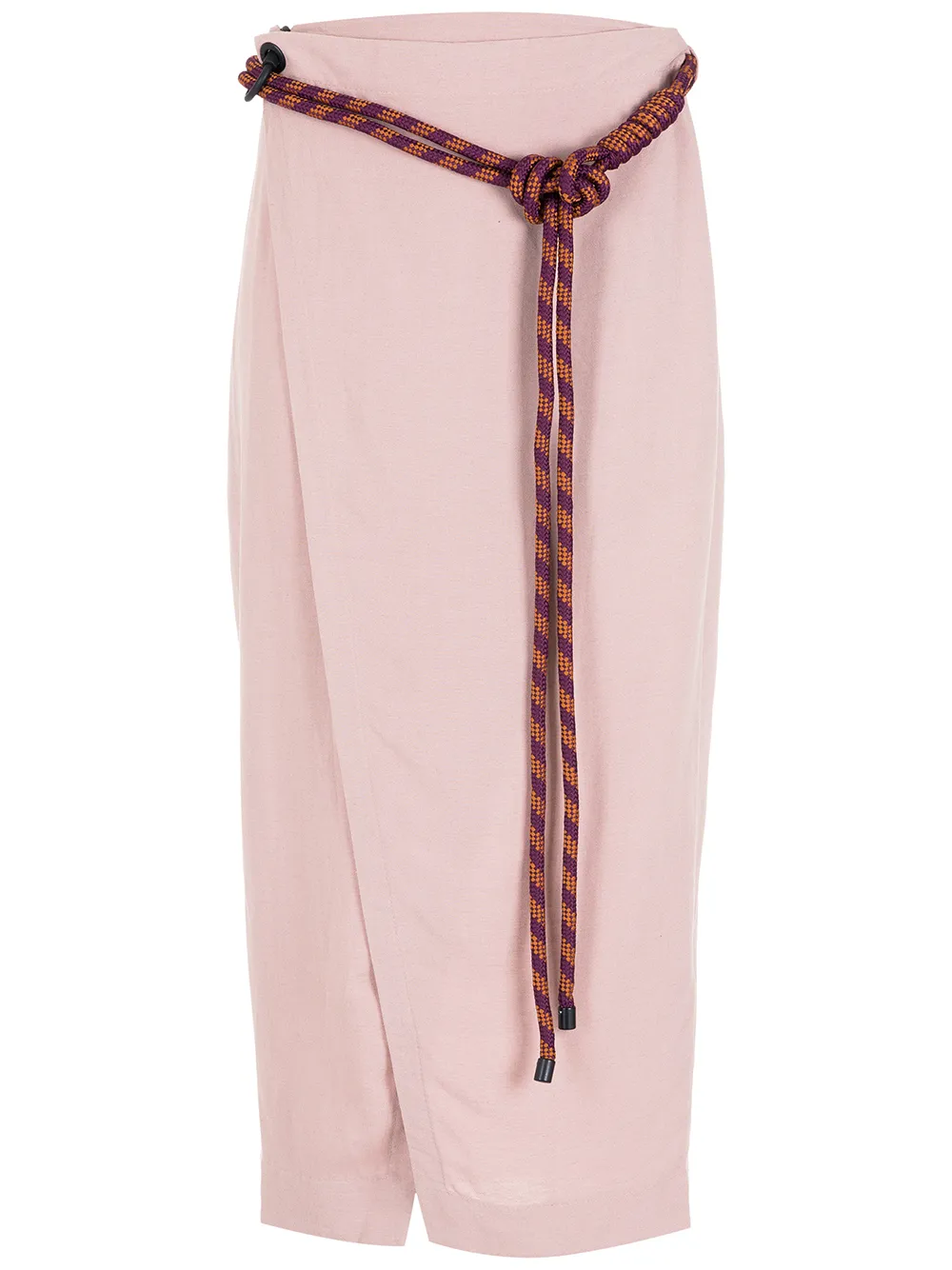 

Osklen wrapped rope-detail midi skirt - Pink