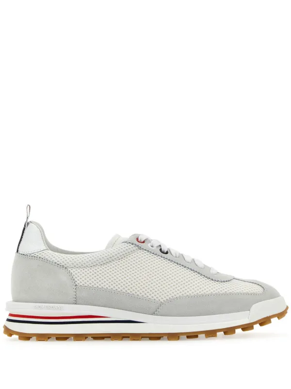 【送料&関税込】Thom Browne Low-top Trainers Thom Browne low-top Panelled Sneakers | White | FARFETCH