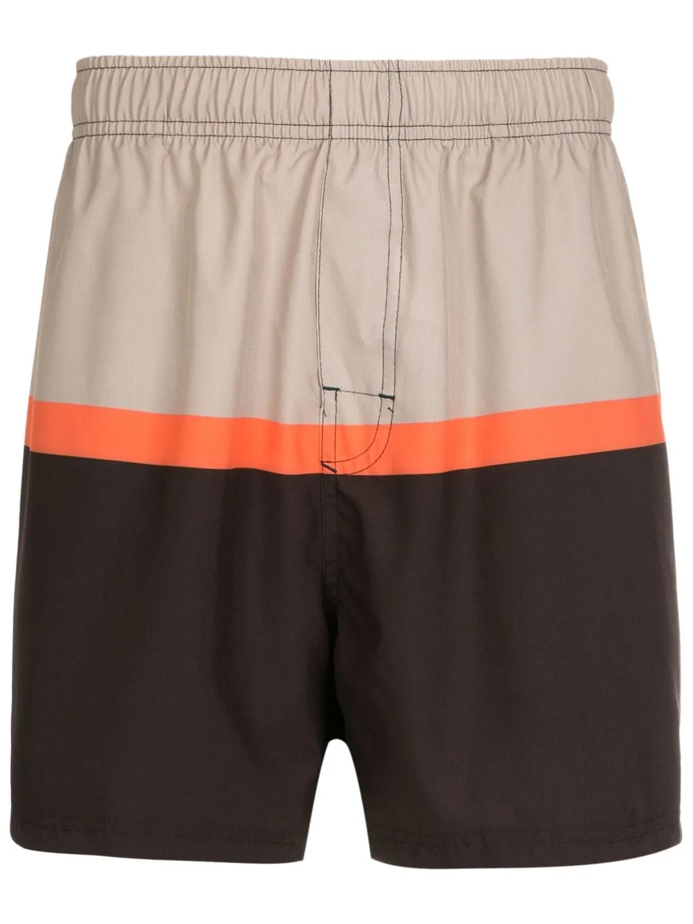 

Osklen shorts de playa con diseño color block - Marrón