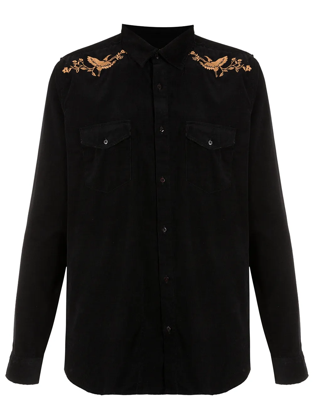 

Osklen embroidered button-up shirt - Black