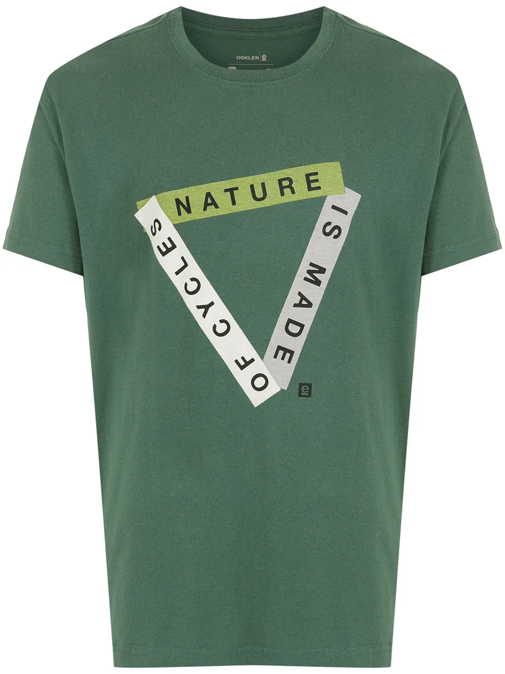 

Osklen slogan-print cotton T-shirt - Green