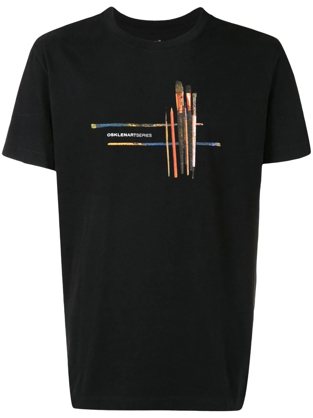 

Osklen paint brush print T-shirt - Black