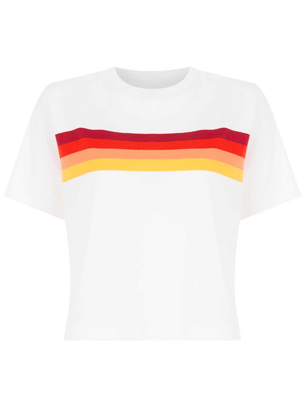 

Osklen cropped stripe-print T-shirt - White