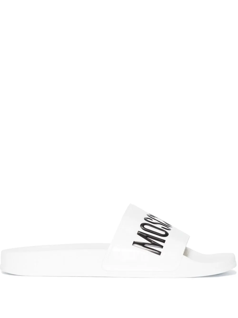 

Moschino debossed-logo pool slides - White