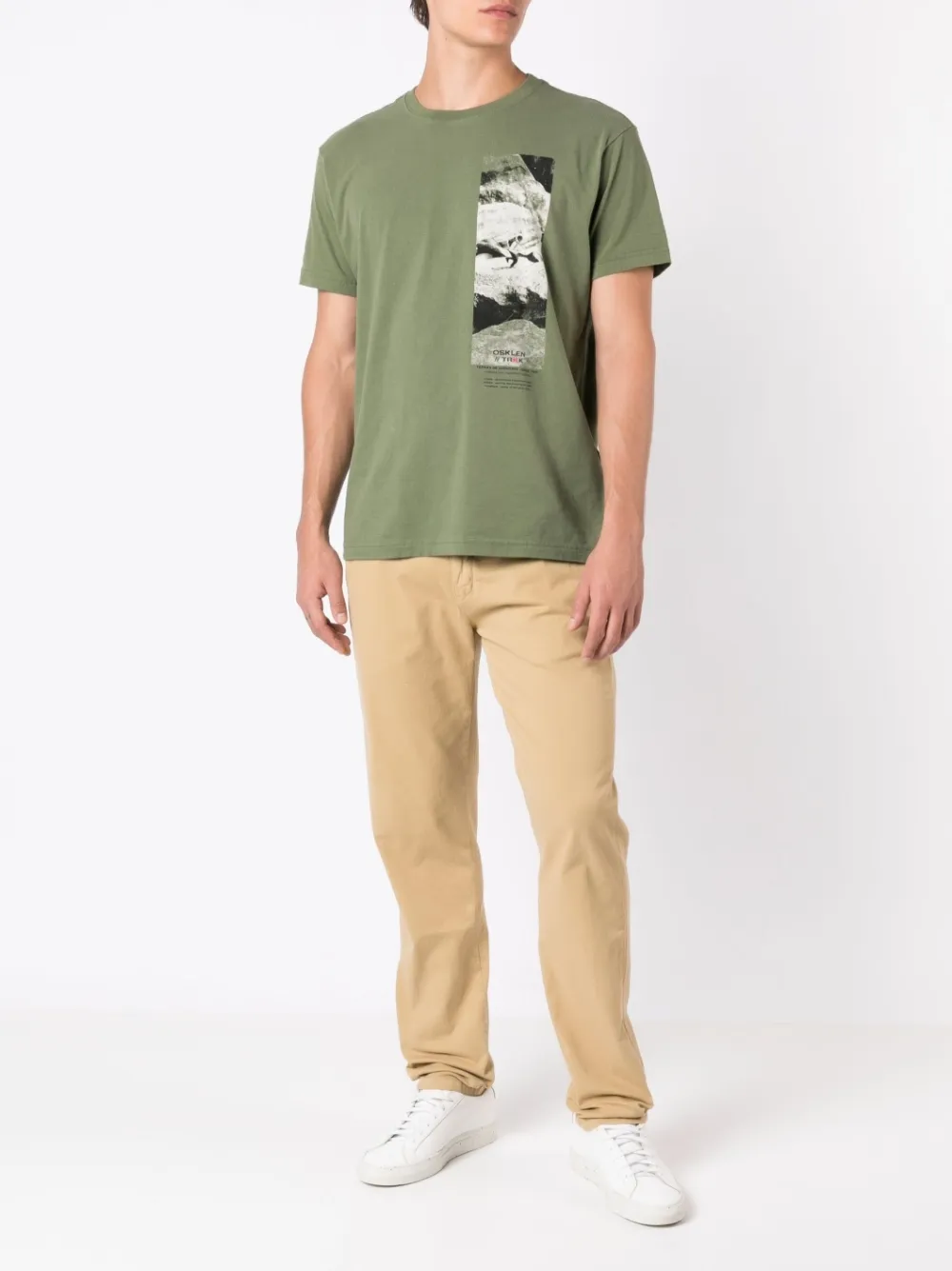 

Osklen playera con estampado gráfico - Verde