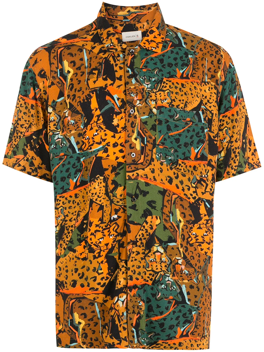 

Osklen leopard-print short-sleeve shirt - Yellow
