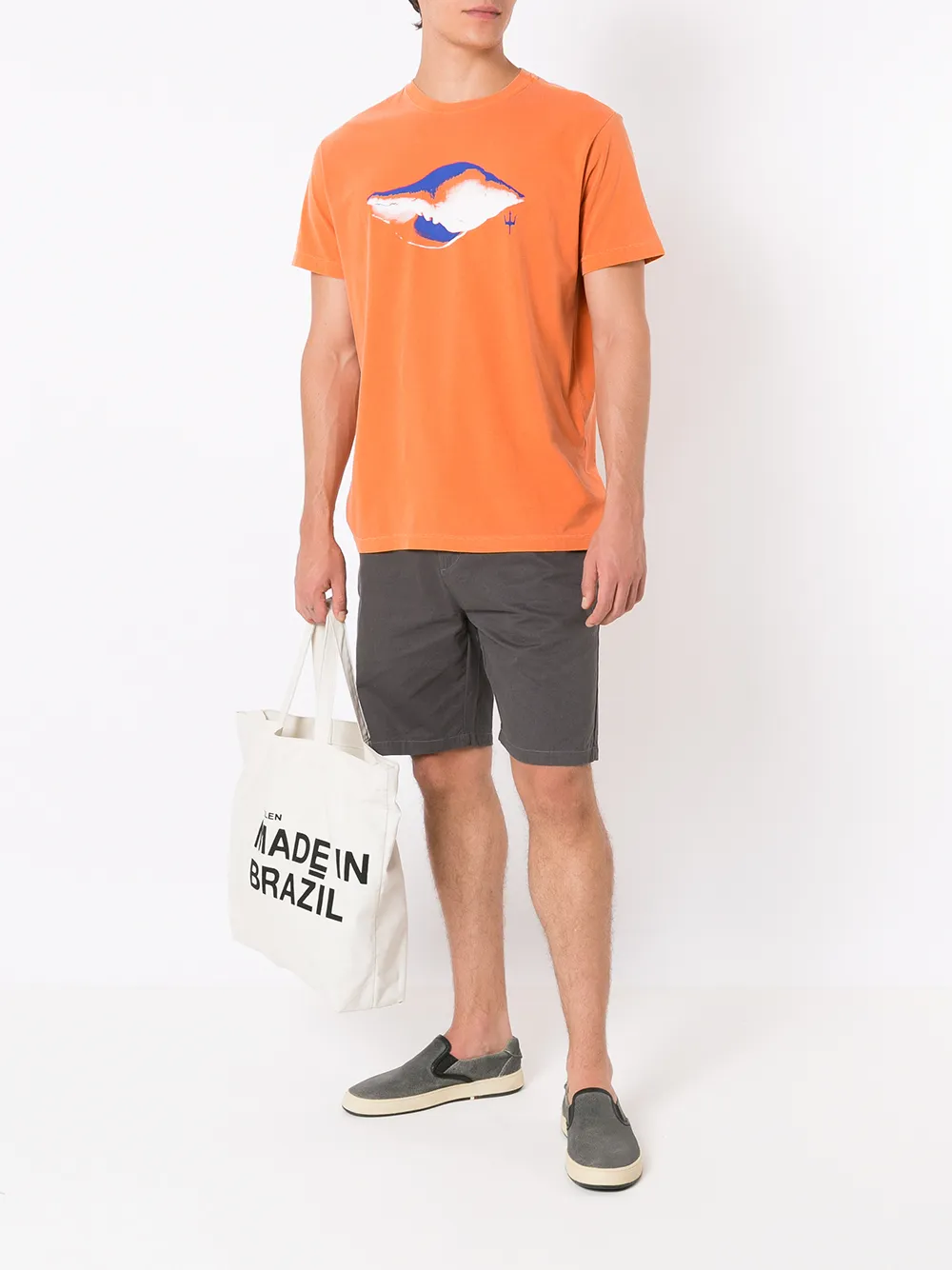 Osklen T-shirt met grafische print Oranje