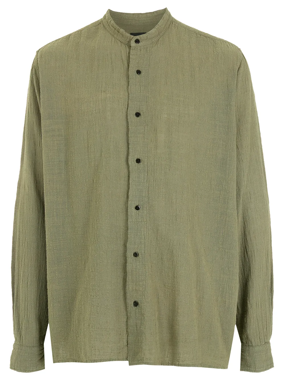 

Osklen collarless buttoned shirt - Green