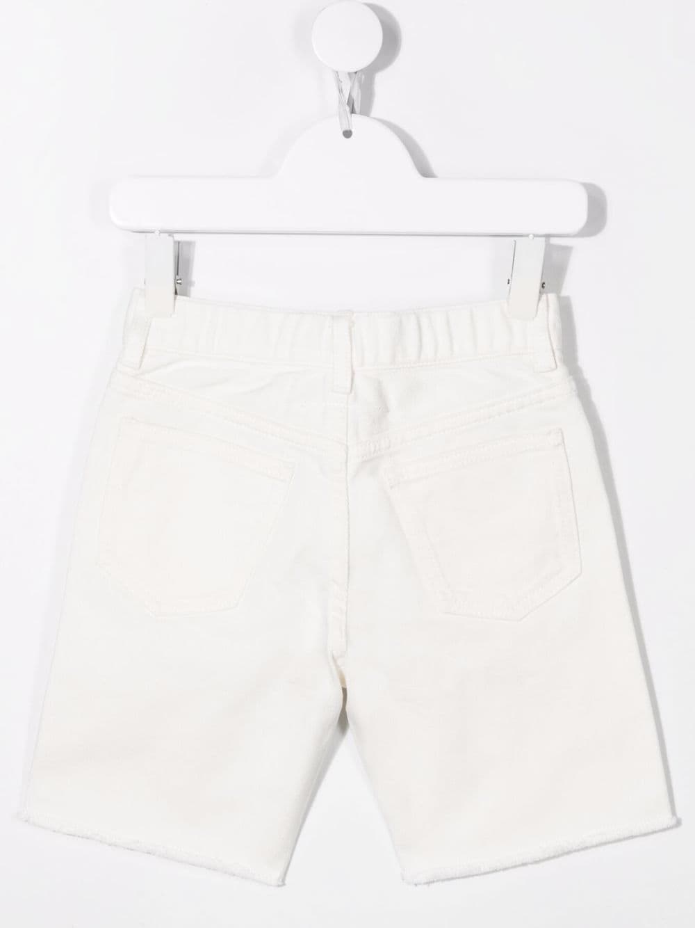 MM6 Maison Margiela Kids Spijkershorts met geborduurd logo - Wit