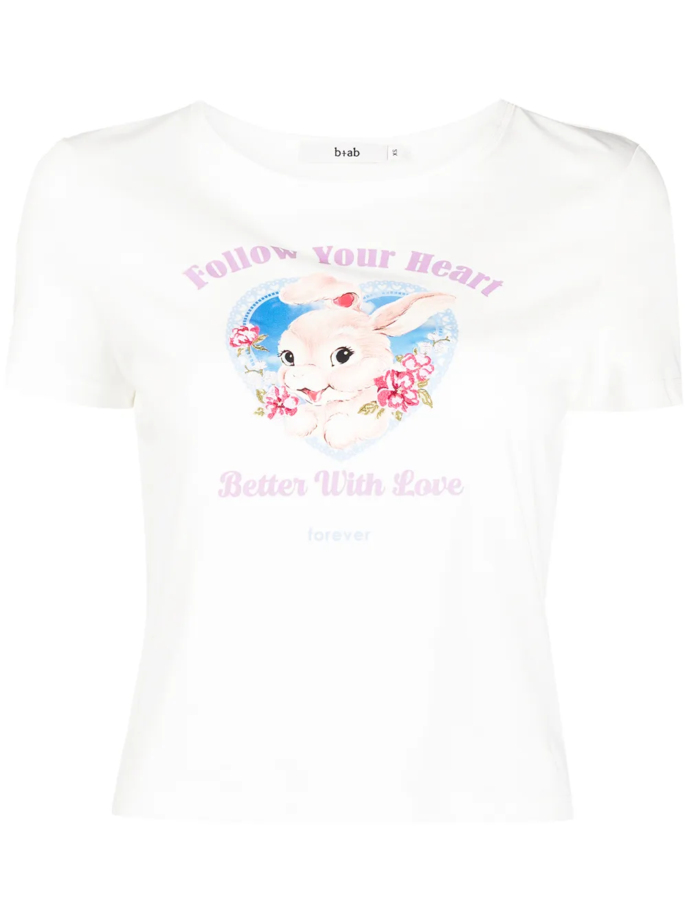 

b+ab playera con logo estampado - Blanco